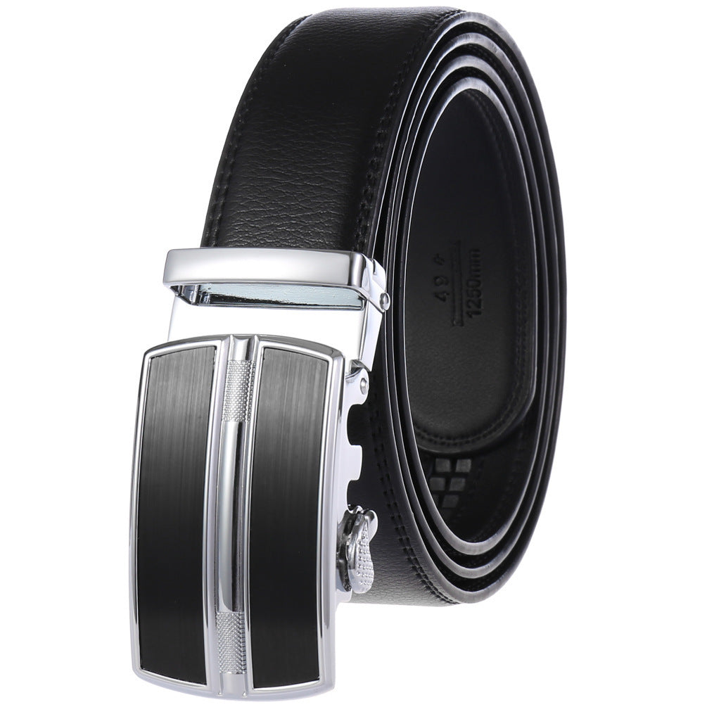 Ceinture homme en cuir de vachette à boucle automatique – Plusieurs coloris