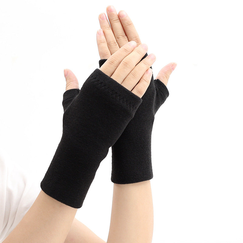 Gants mi-doigts en cachemire épais – Mixte, 6 coloris