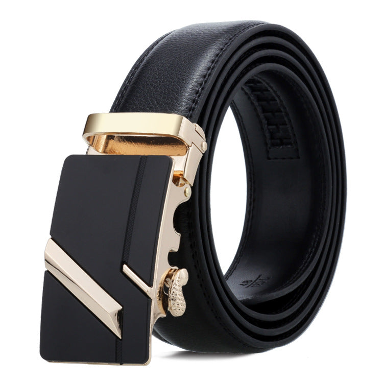 Ceinture homme réversible en cuir de vachette à boucle automatique