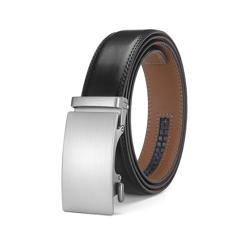Ceinture homme en cuir à boucle automatique – Verni et losanges