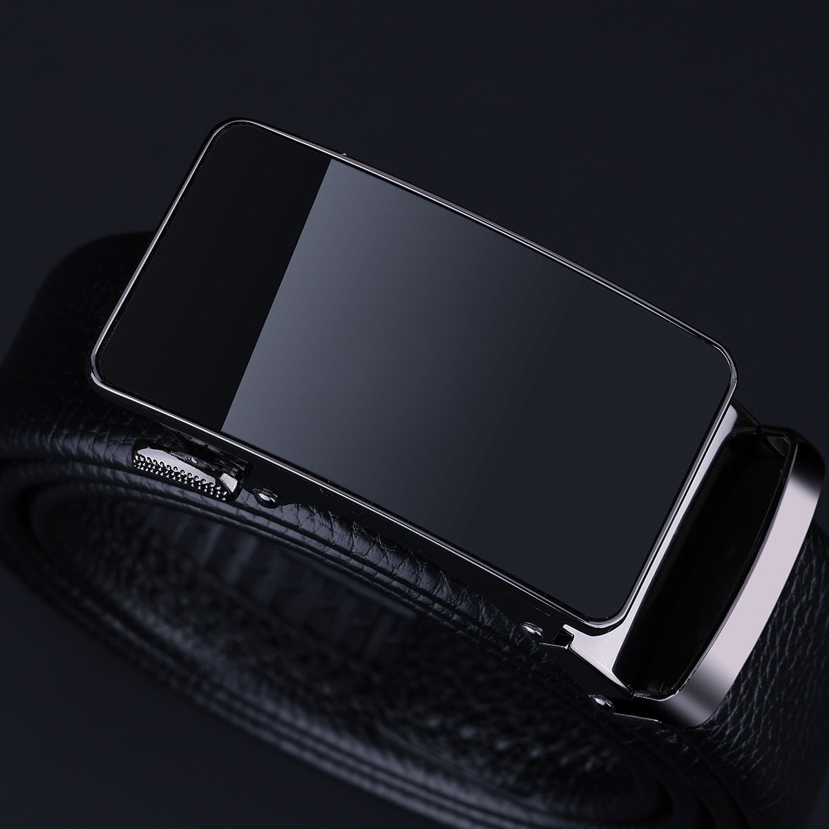 Ceinture homme business en cuir verni – Boucle automatique
