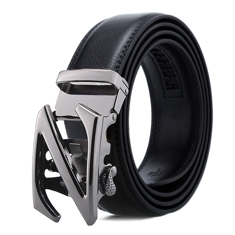 Ceinture homme réversible en cuir de vachette à boucle automatique