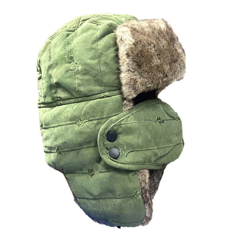 Chapka brodée polaire avec cache-visage – Ski et outdoor, mixte