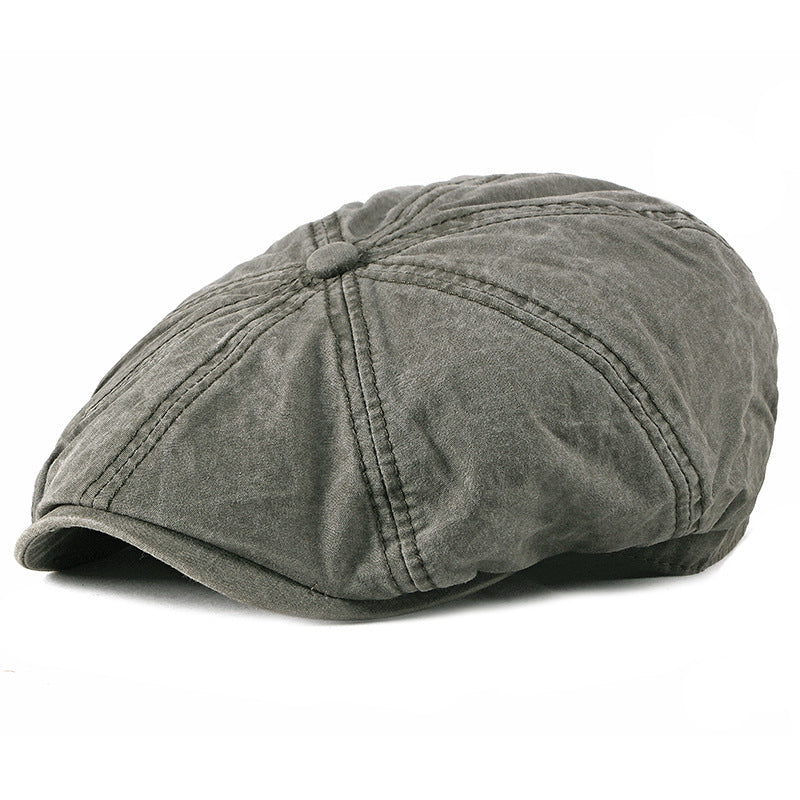 Béret rétro en coton mixte – Style britannique