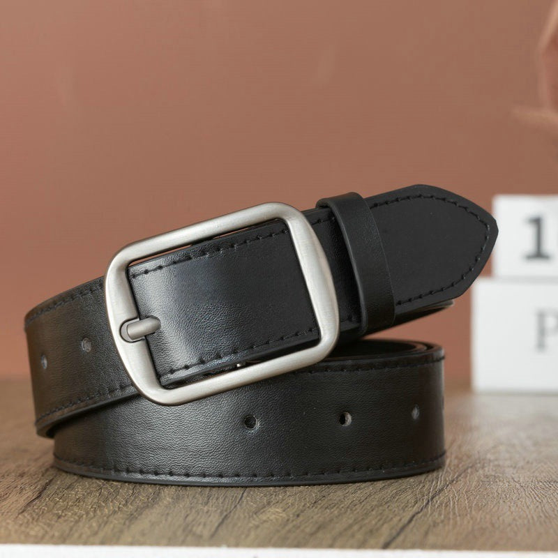 Ceinture homme en simili cuir à surpiqûres – Style coréen