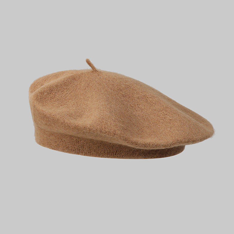 Béret femme en acrylique – Style rétro coréen