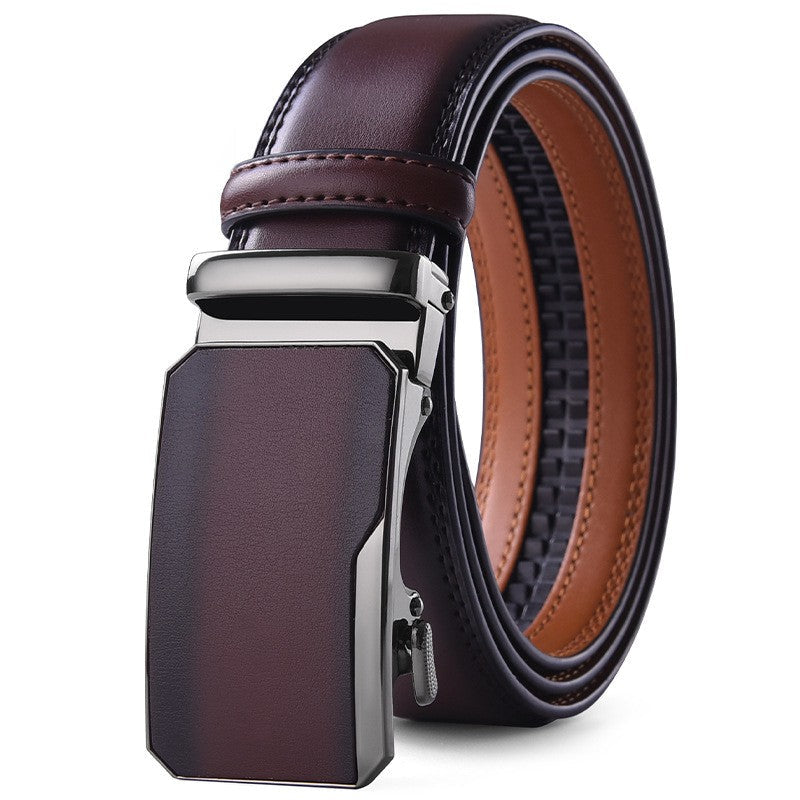 Ceinture homme en cuir de vachette – Boucle automatique, grain naturel