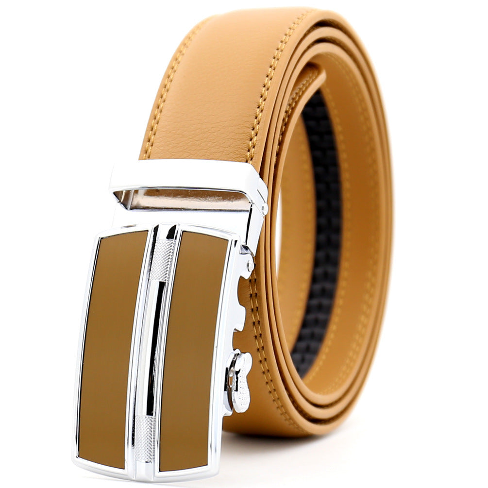 Ceinture homme en cuir de vachette à boucle automatique – Plusieurs coloris