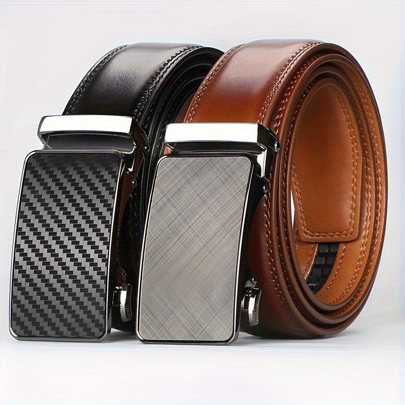Ceinture homme en cuir à boucle automatique – Verni et losanges