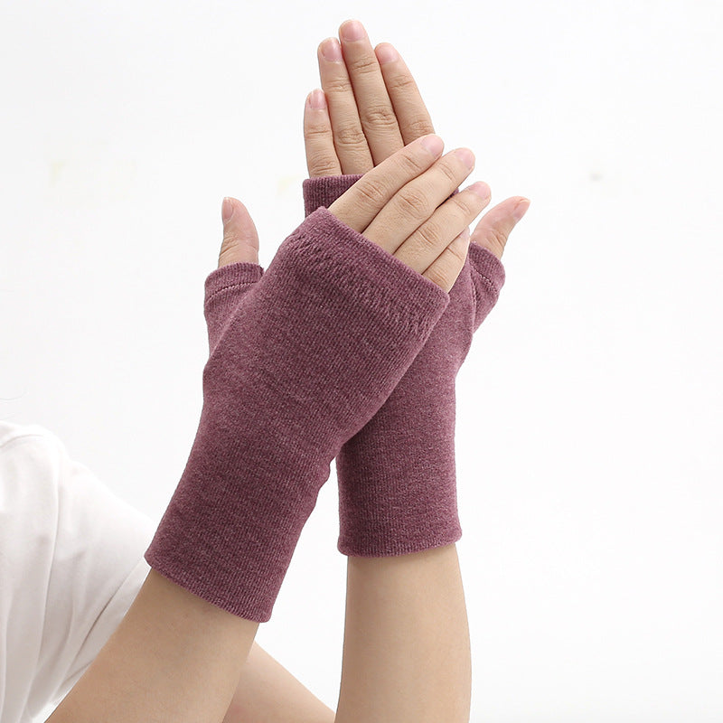 Gants mi-doigts en cachemire épais – Mixte, 6 coloris