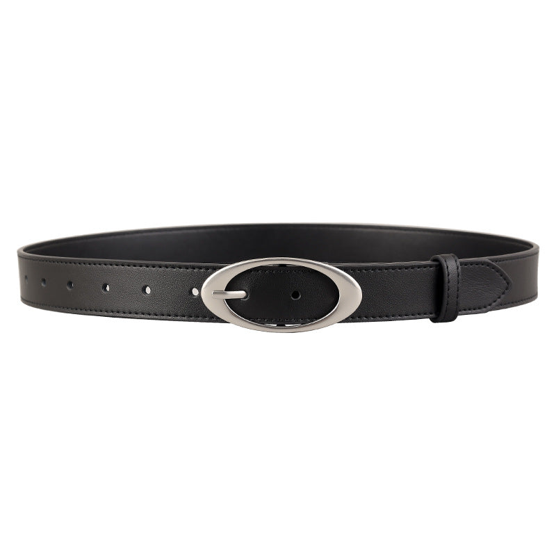 Ceinture en cuir à rivets en croissant de lune – Mixte