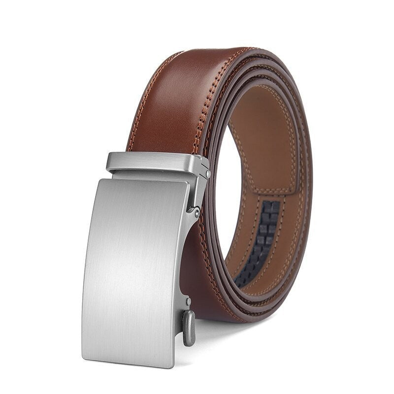 Ceinture homme en cuir à boucle automatique – Verni et losanges