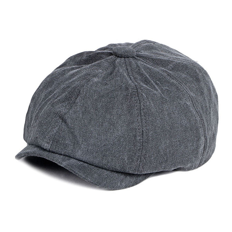 Béret rétro en coton mixte – Style britannique