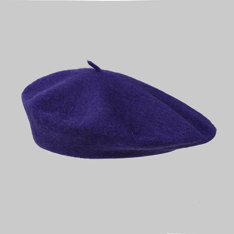 Béret femme en acrylique – Style rétro coréen