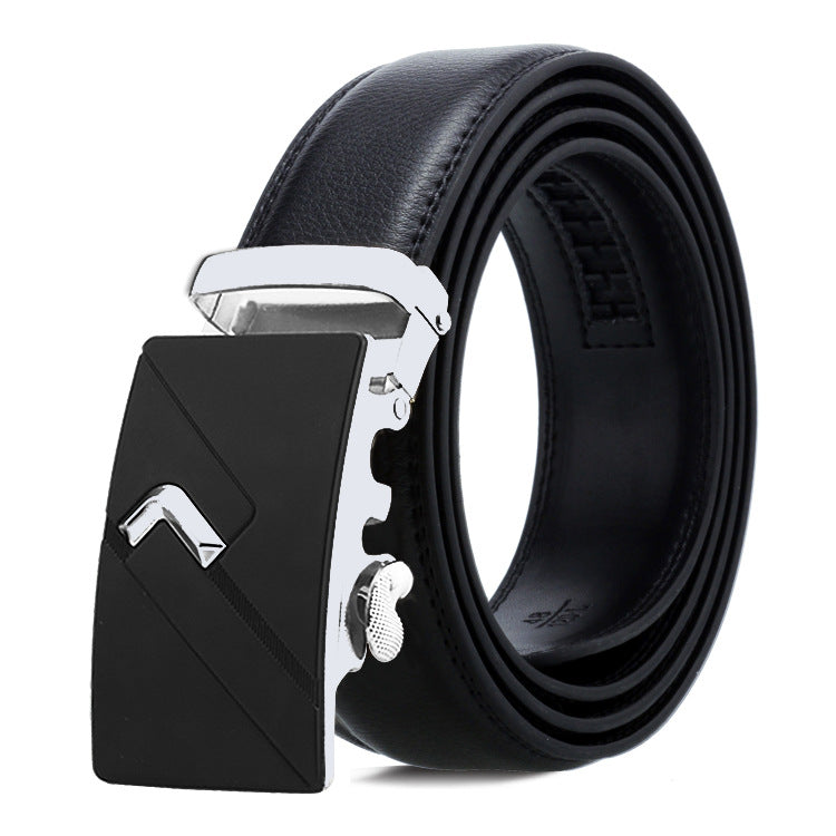 Ceinture homme réversible en cuir de vachette à boucle automatique