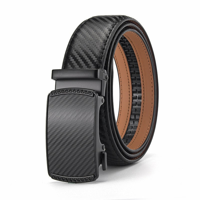 Ceinture homme en cuir à boucle automatique – Verni et losanges