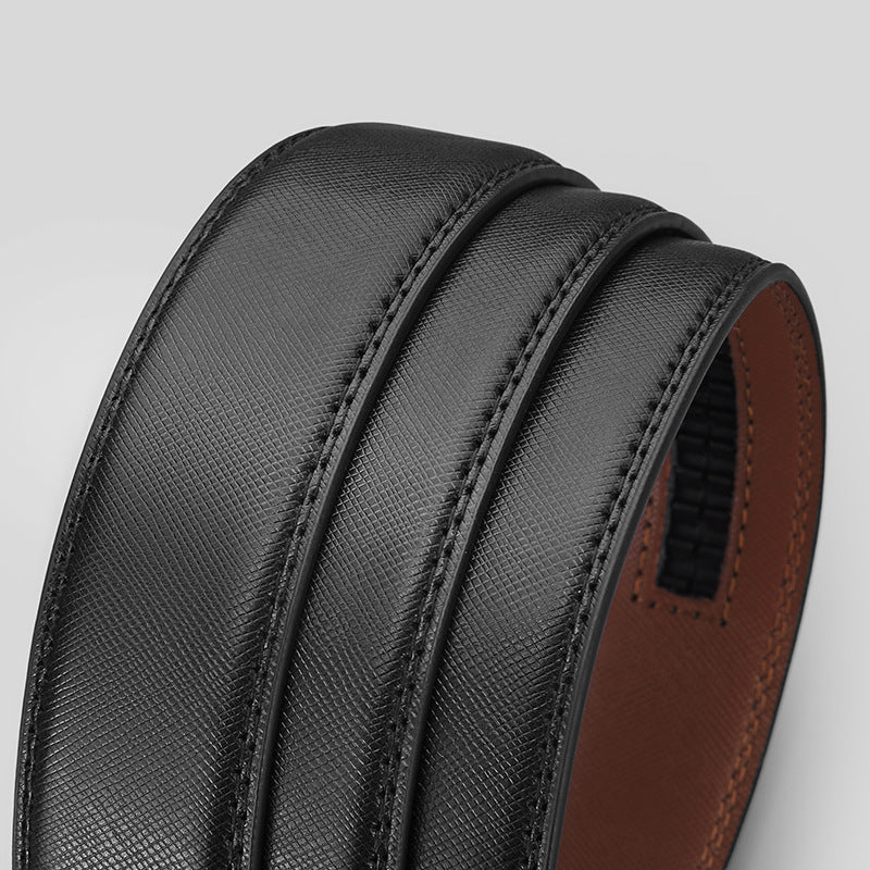 Ceinture homme en cuir de vachette à boucle automatique à motif