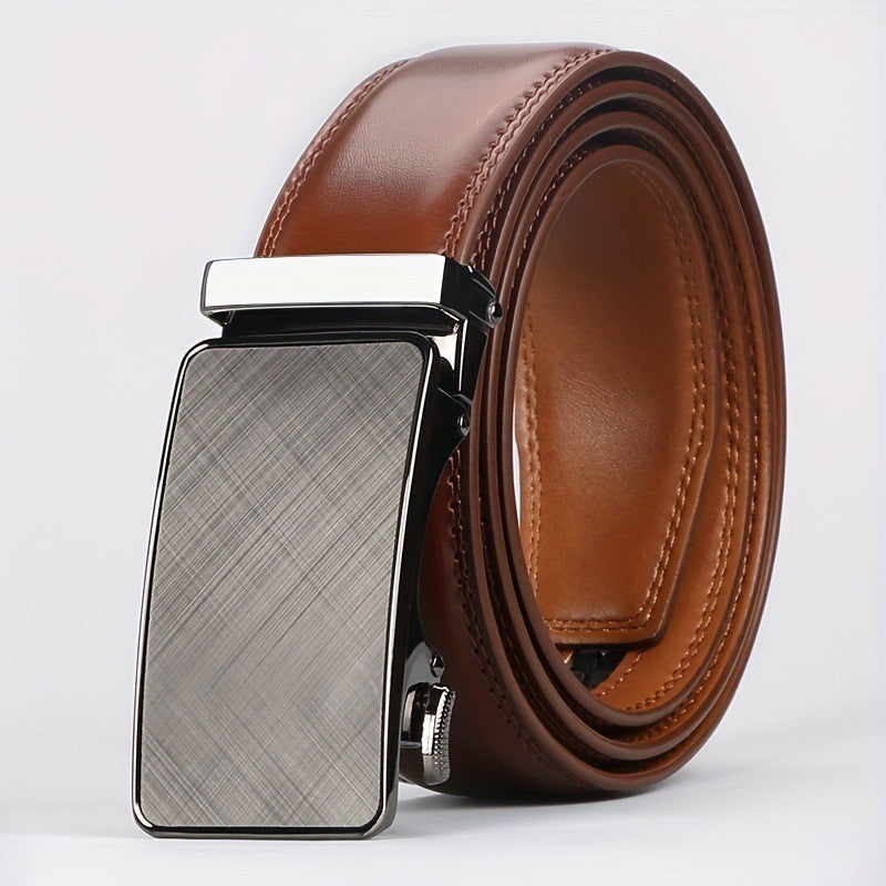 Ceinture homme en cuir à boucle automatique – Verni et losanges